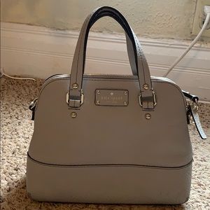 Kate Spade light gray handbag